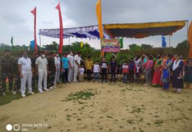 215 बटालियन  सीआरपीएफ के अधिकारी, जवान व उनके परिवारों ने एक साथ मिलकर  किया मेगा प्लांटेशन