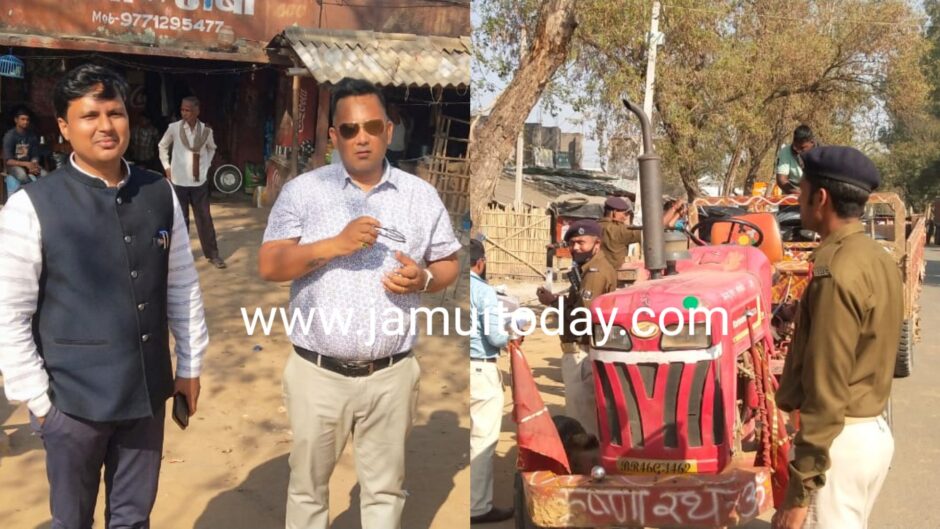 जमुई एसडीएम और डीटीओ के नेतृत्व में ओवरलोड बालू लदे वाहनों पर परिवहन विभाग की बड़ी कार्रवाई