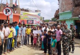 नक्सल प्रभावित क्षेत्र में एसएसबी 16वी द्वारा निकाली नशा मुक्त भारत अभियान रैली