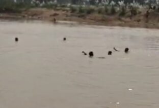 नदी में डुबने के युवक की मौत, ग्रामीणों ने किया हंगामा